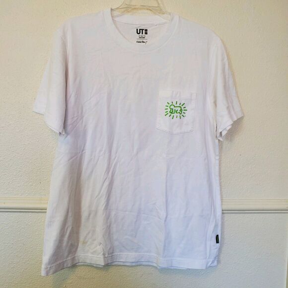 Uniqlo x Keith Haring White T-shirt Mens Sz L Invitation To Party Of Life 1984 - Picture 14 of 15
